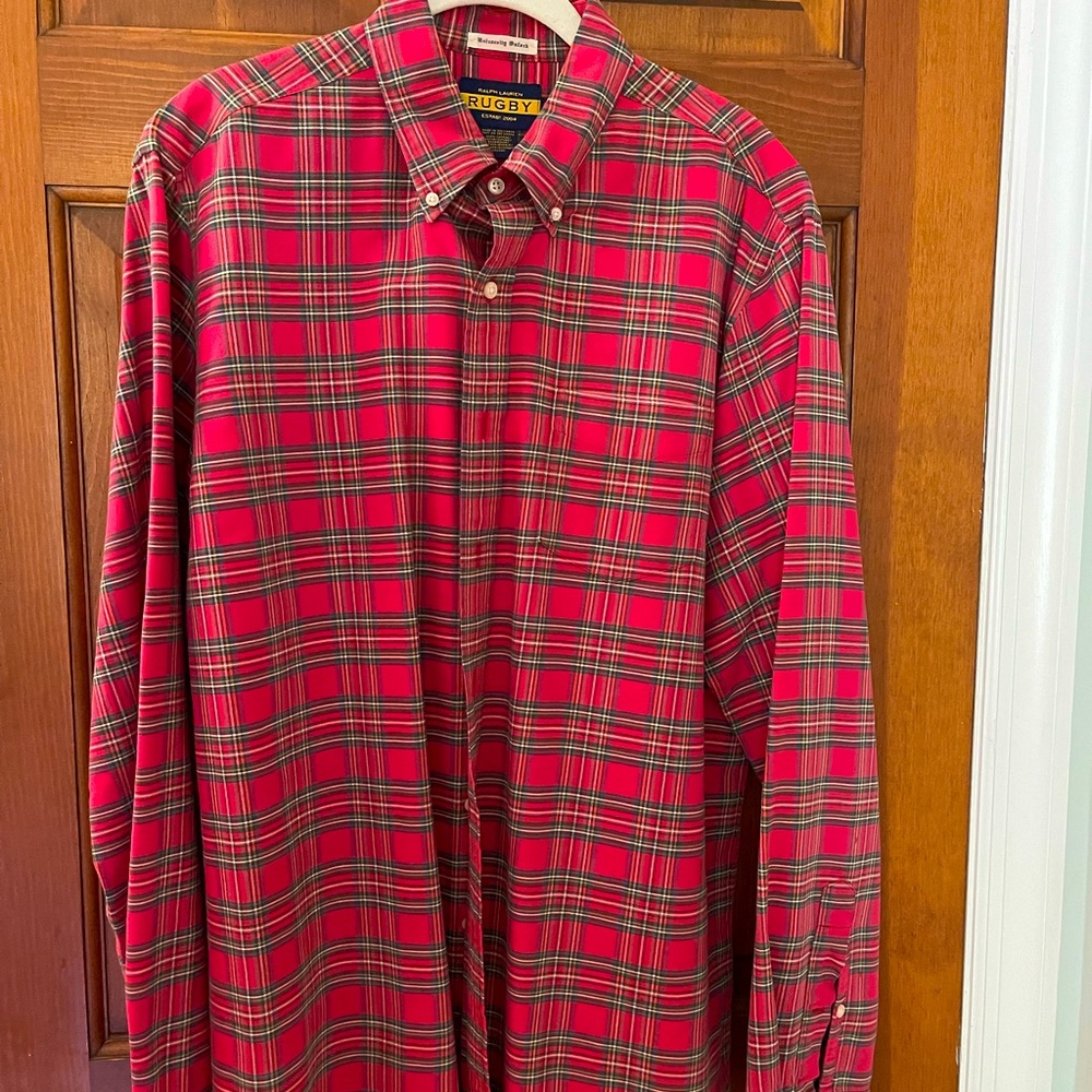 Rugby Ralph Lauren distressed plaid shirt